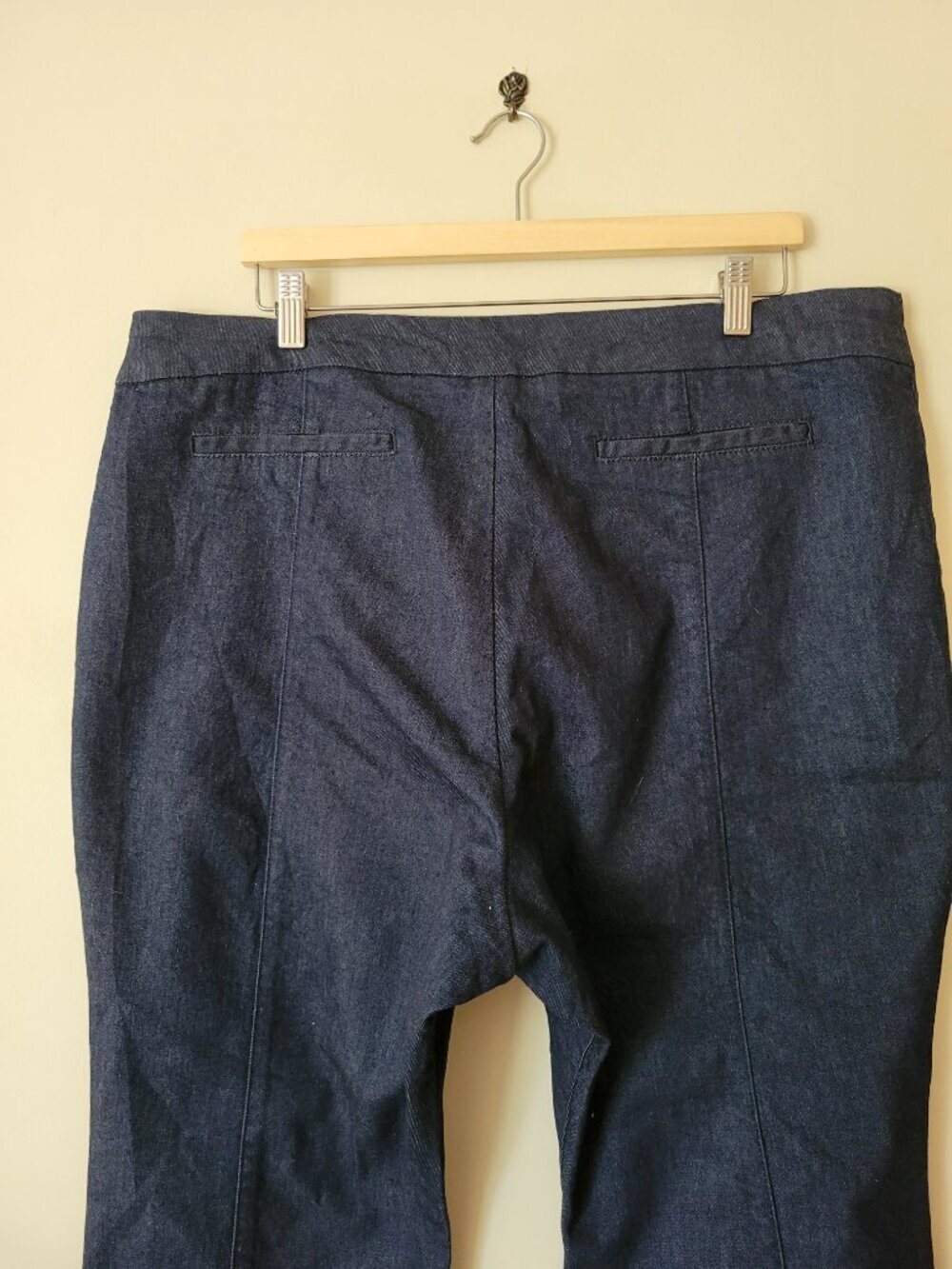 NWT FRAME Le Pixie Pleated High-rise Flared Trouser Jeans Denim Pants Size 34 - Picture 5 of 9